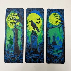 Gothic Cemetery Bookmarks Set